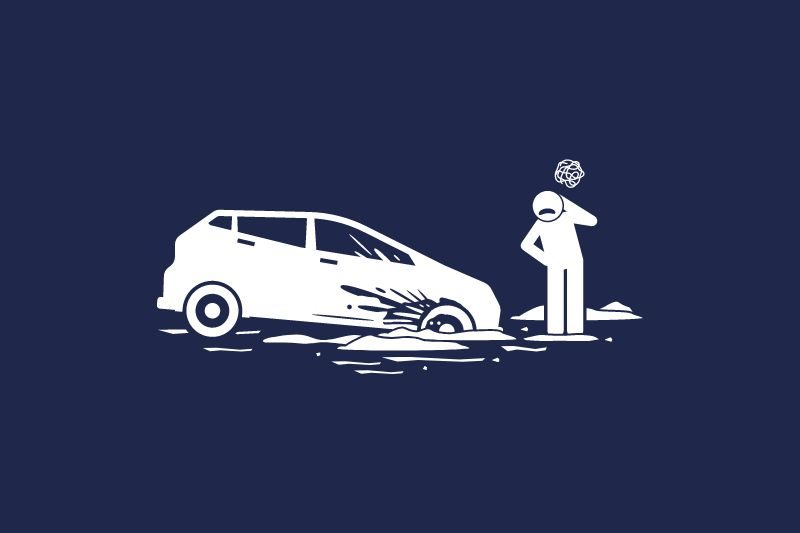 Voiture accidenté